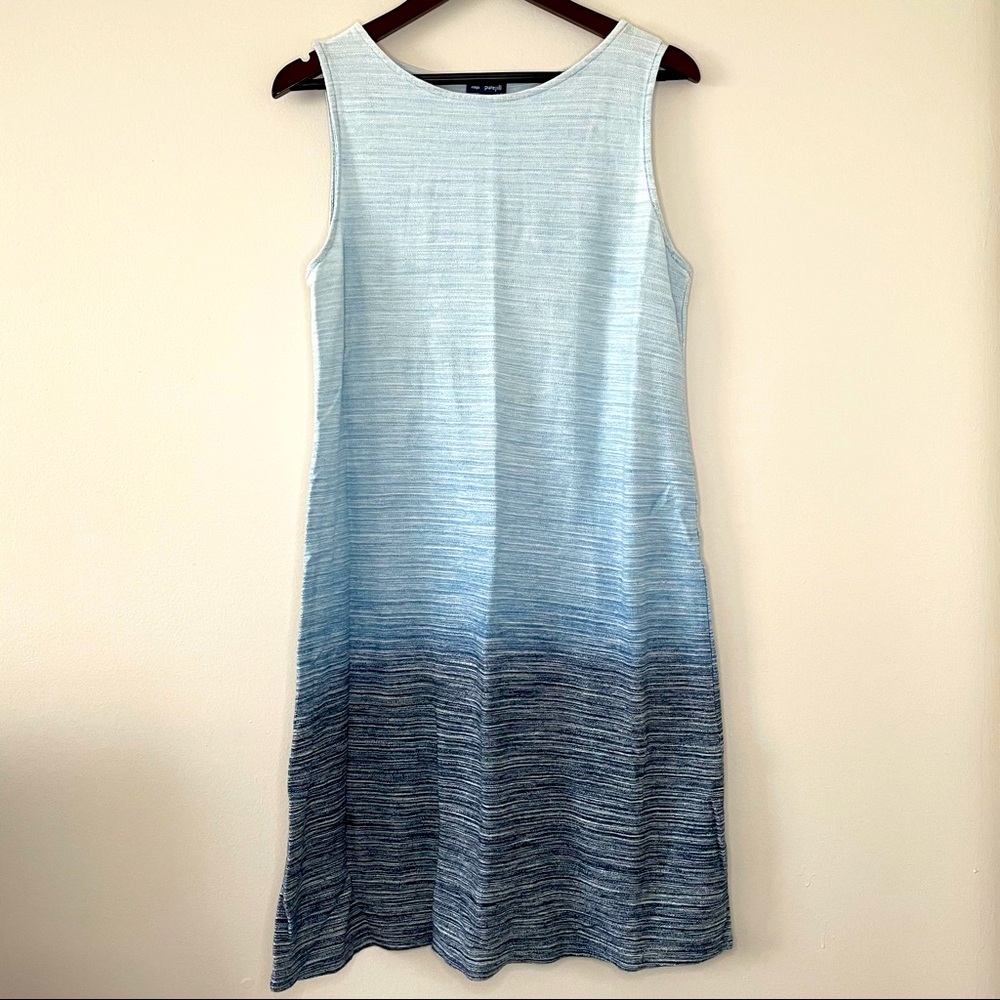 J.Jill Pure Ombre Cotton Indigo Dress M